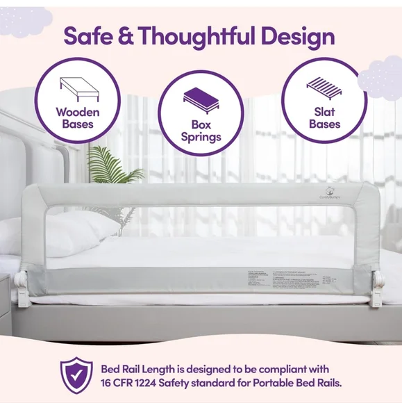 ComfyBumpy Grey Bed Rails - Picture 5 of 15